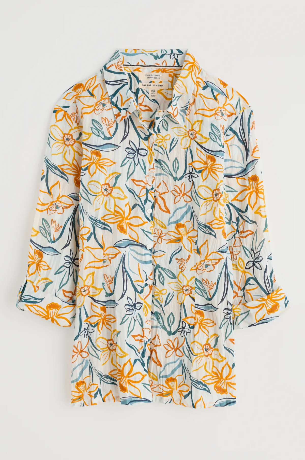 Seasalt Cornwall Larissa Shirt in Painted Daffodil Chalk