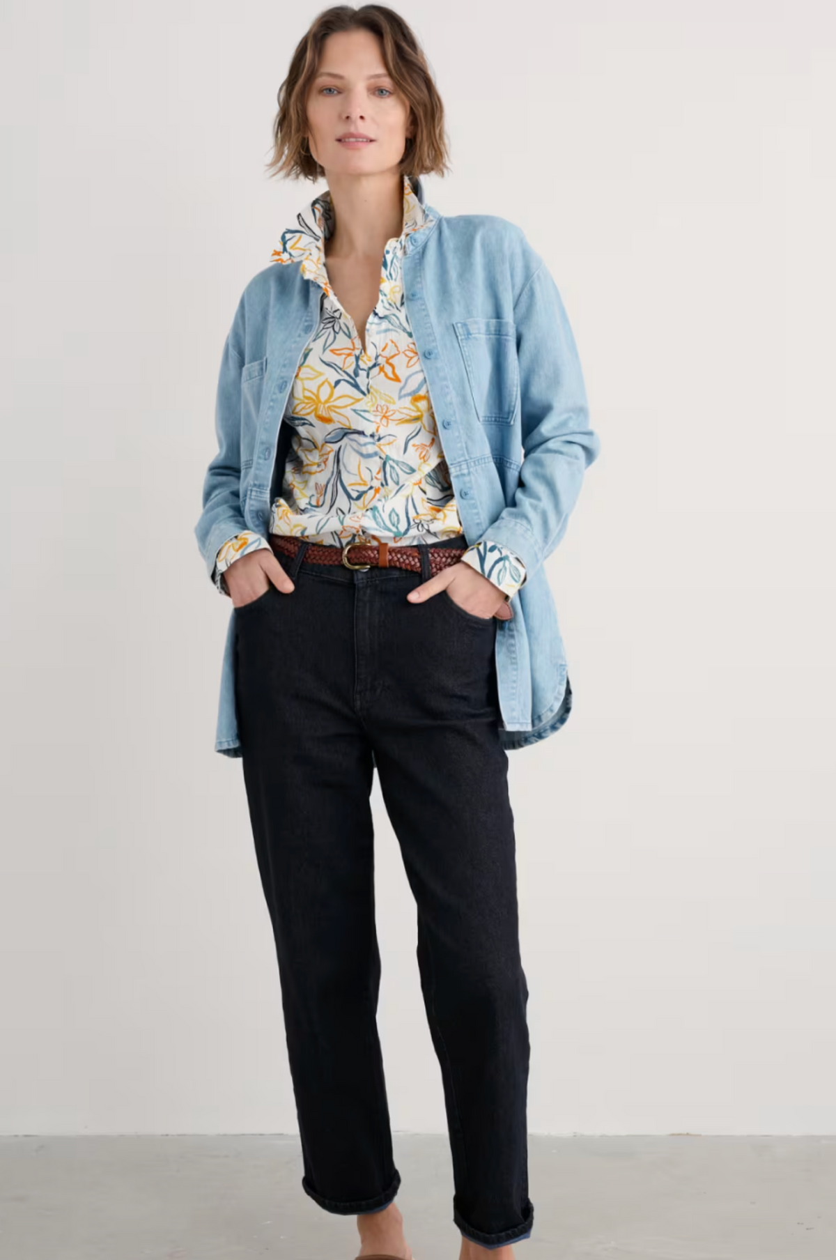 Seasalt Cornwall Larissa Shirt in Painted Daffodil Chalk