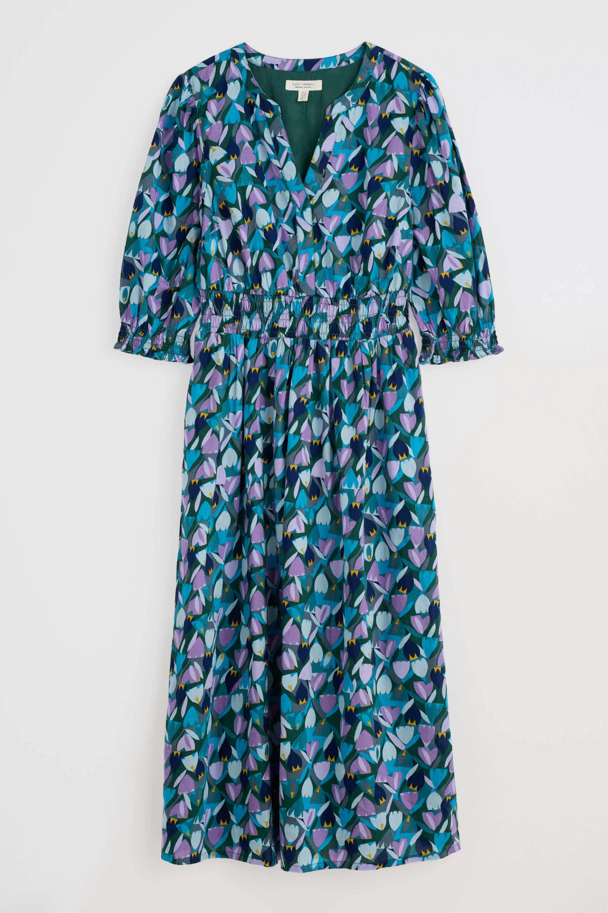 Seasalt Cornwall Fawn Dress in Crocus Collage Watson Green