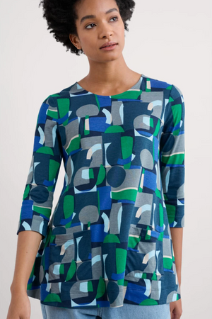 Seasalt Cornwall Drawing Book Top in Zennor Abstract Maritime