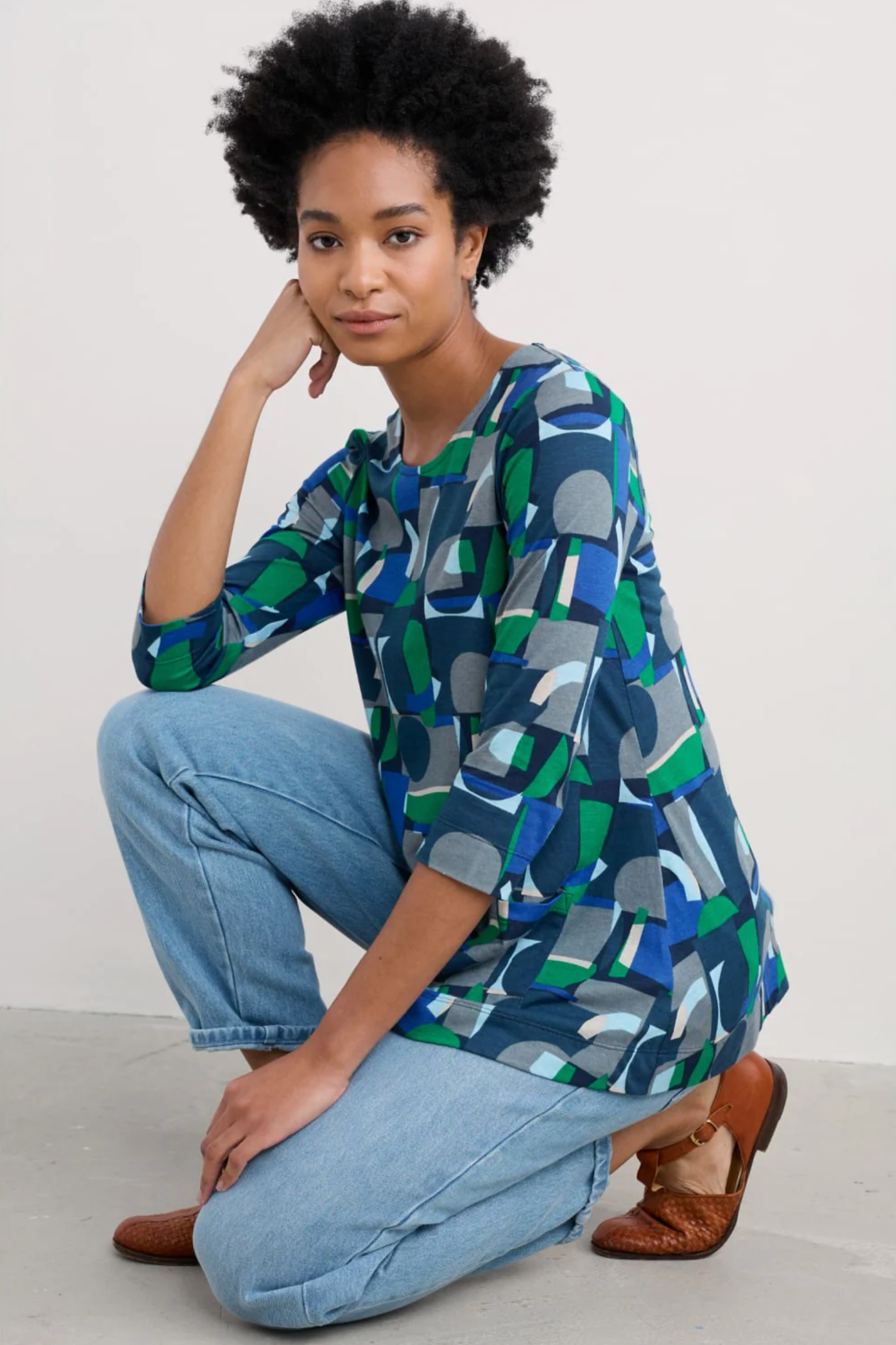 Seasalt Cornwall Drawing Book Top in Zennor Abstract Maritime