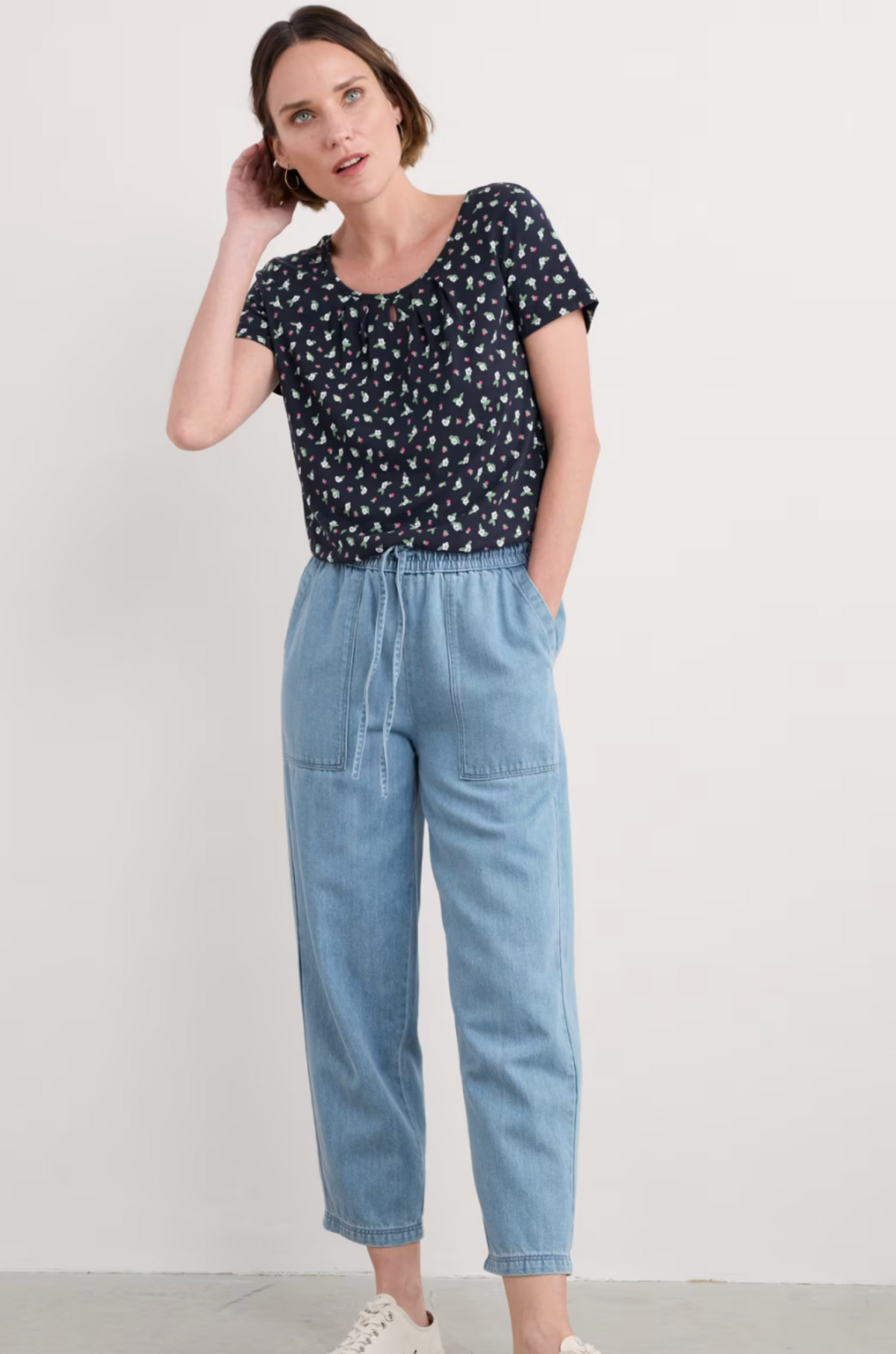 Seasalt Cornwall Appletree T-Shirt in Bud Flower Maritime