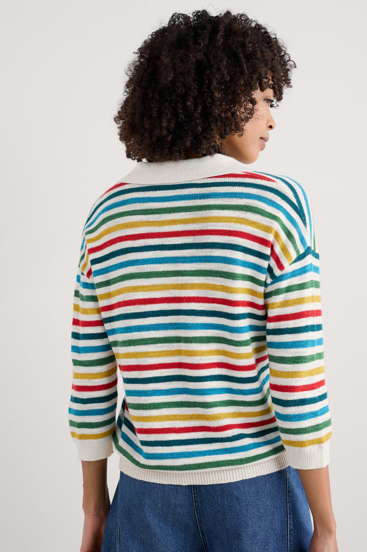 Seasalt Cornwall Gwynver Jumper In Mini Cornish Raspberry Multi