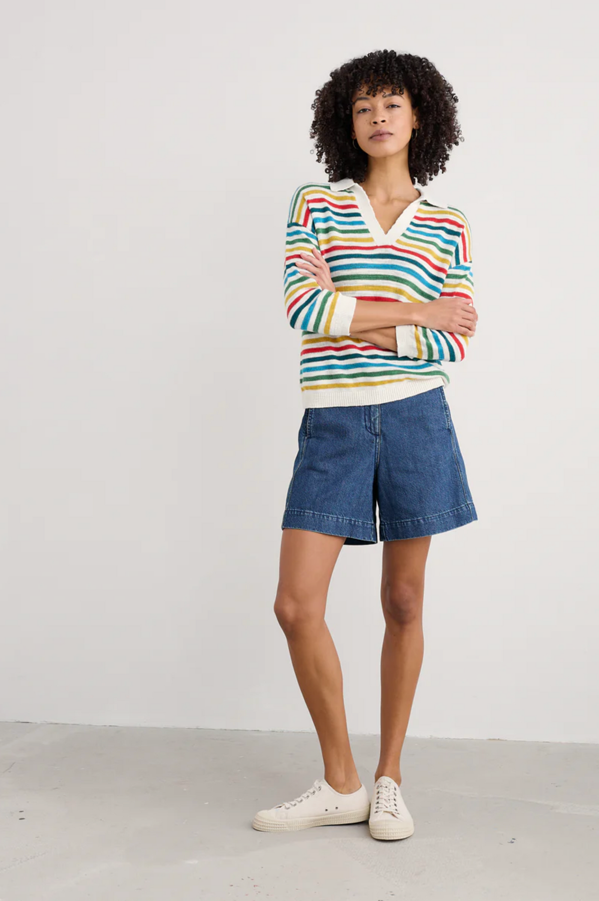 Seasalt Cornwall Gwynver Jumper In Mini Cornish Raspberry Multi