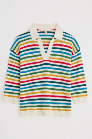 Seasalt Cornwall Gwynver Jumper In Mini Cornish Raspberry Multi