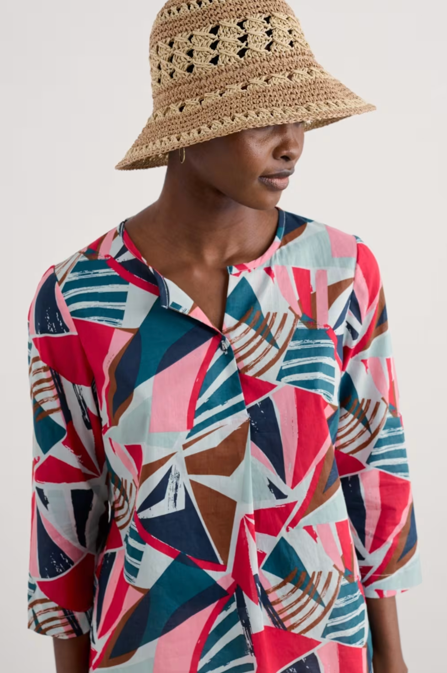 Seasalt Cornwall Watercolour Sketch Top in Spinnaker Sails Chalk