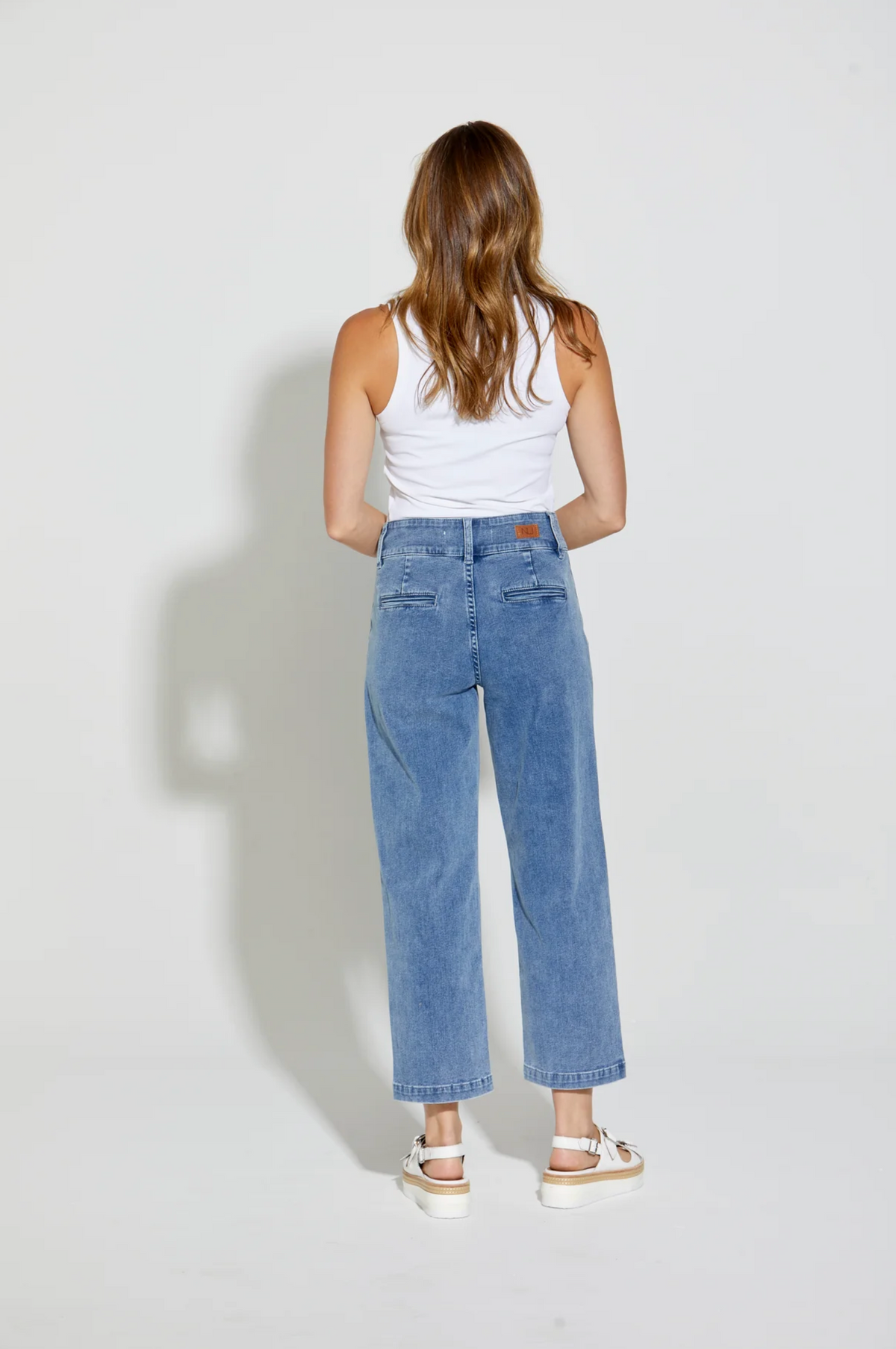 New London Jeans Christow Loose Leg Crop in Denim