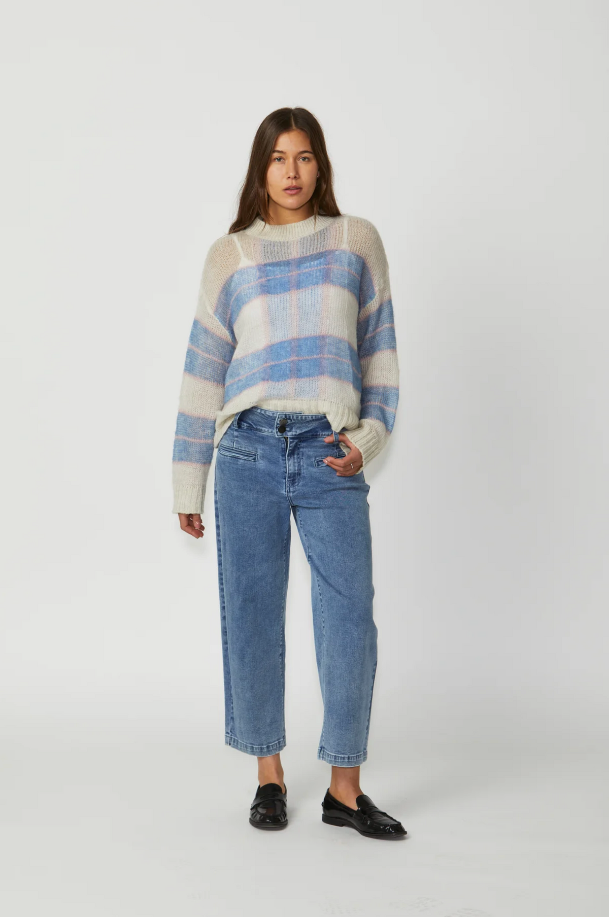 New London Jeans Christow Loose Leg Crop in Denim