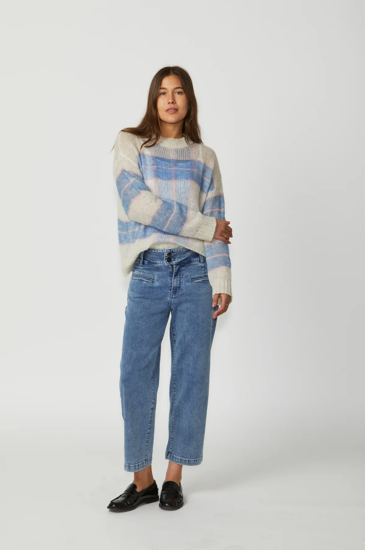 New London Jeans Christow Loose Leg Crop in Denim