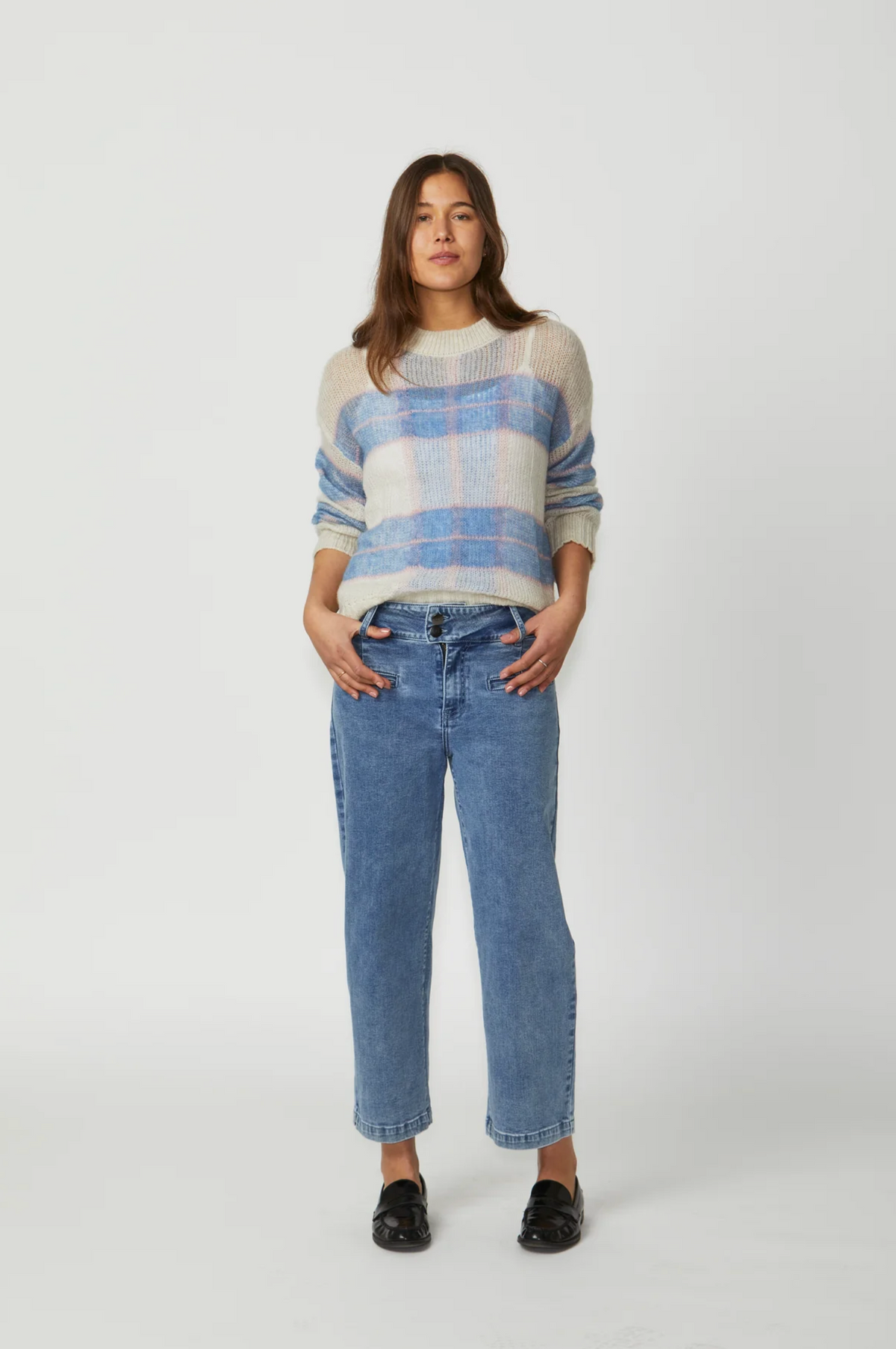 New London Jeans Christow Loose Leg Crop in Denim
