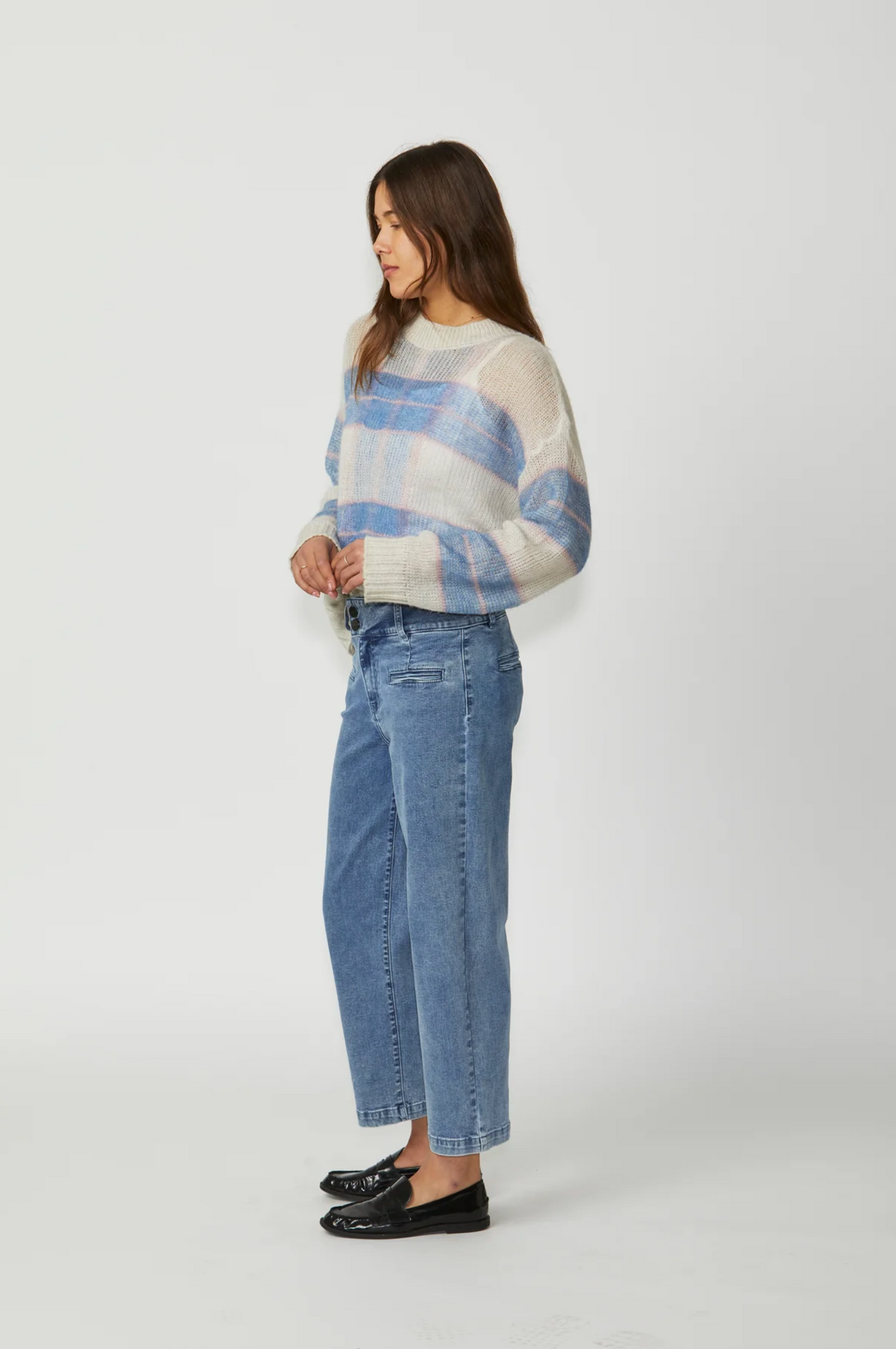 New London Jeans Christow Loose Leg Crop in Denim