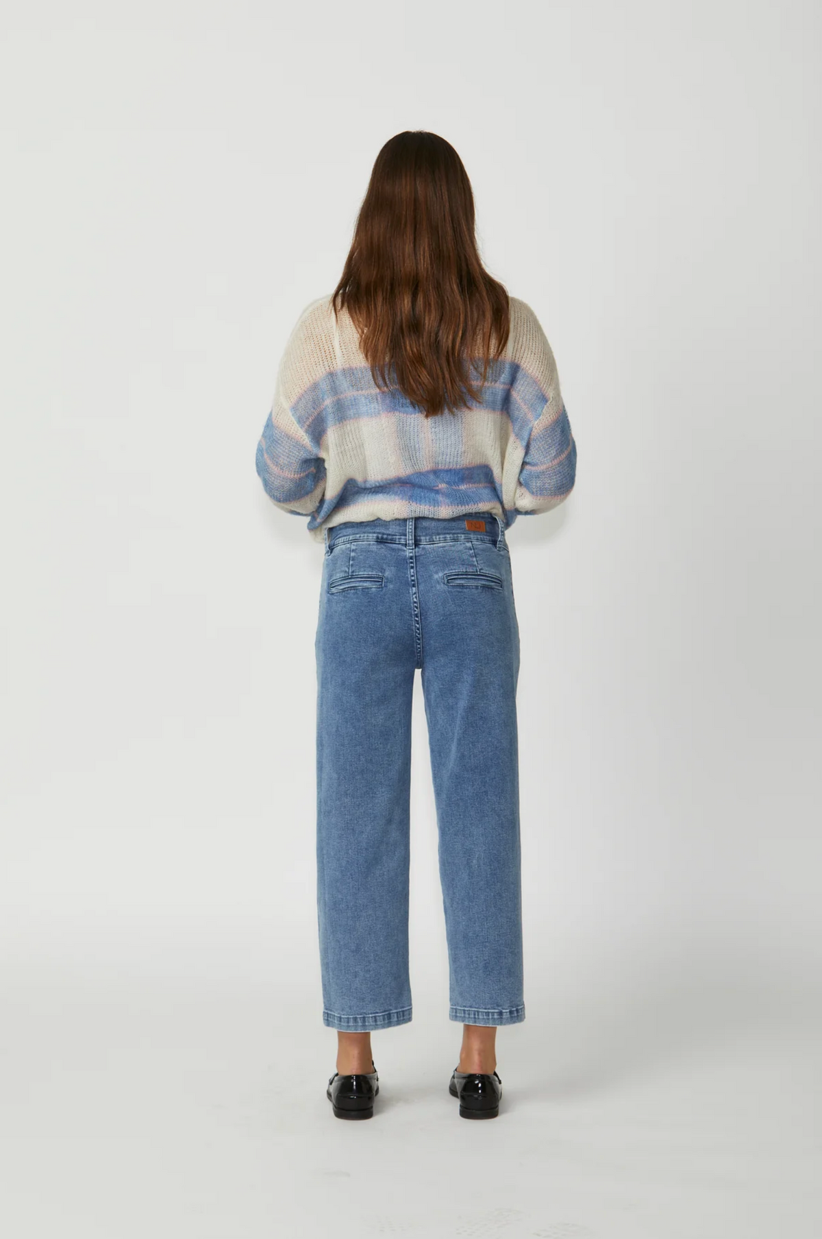 New London Jeans Christow Loose Leg Crop in Denim