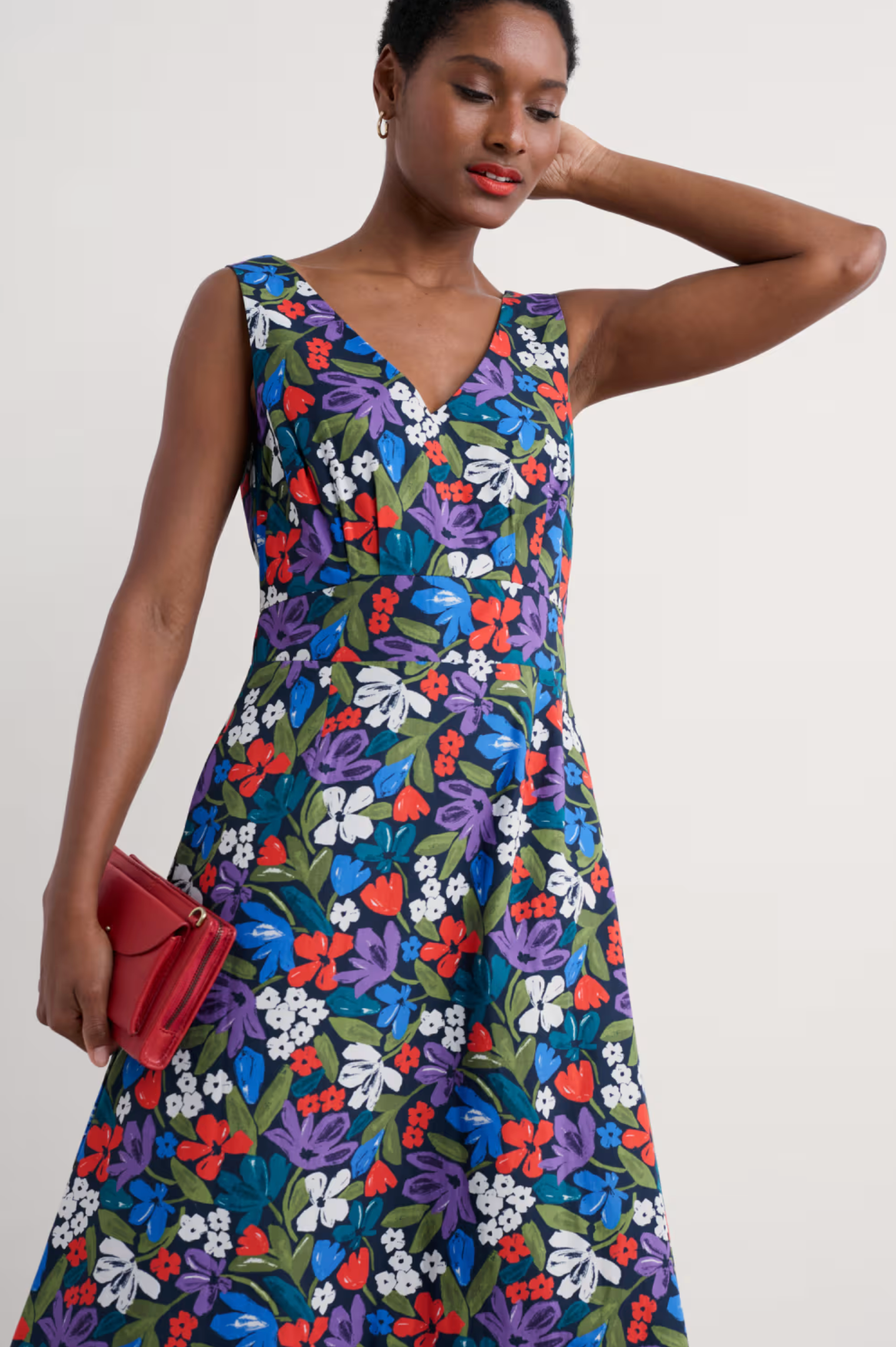 Seasalt Cornwall Sky Beyond Dress in Crayon Floral Maritime