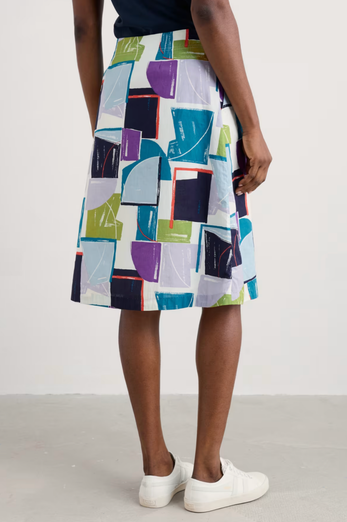 Seasalt Cornwall Paint Pot Skirt in Block Shapes Mix
