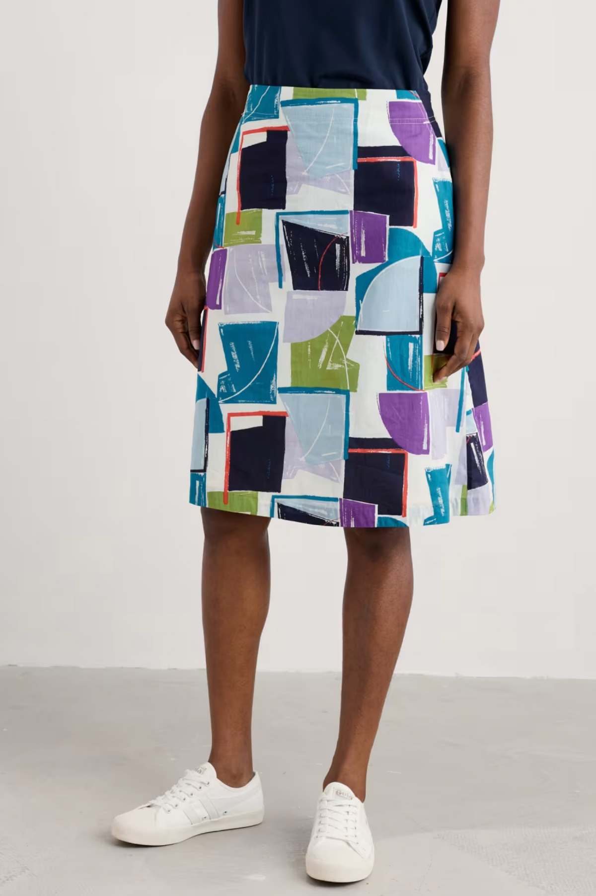 Seasalt Cornwall Paint Pot Skirt in Block Shapes Mix