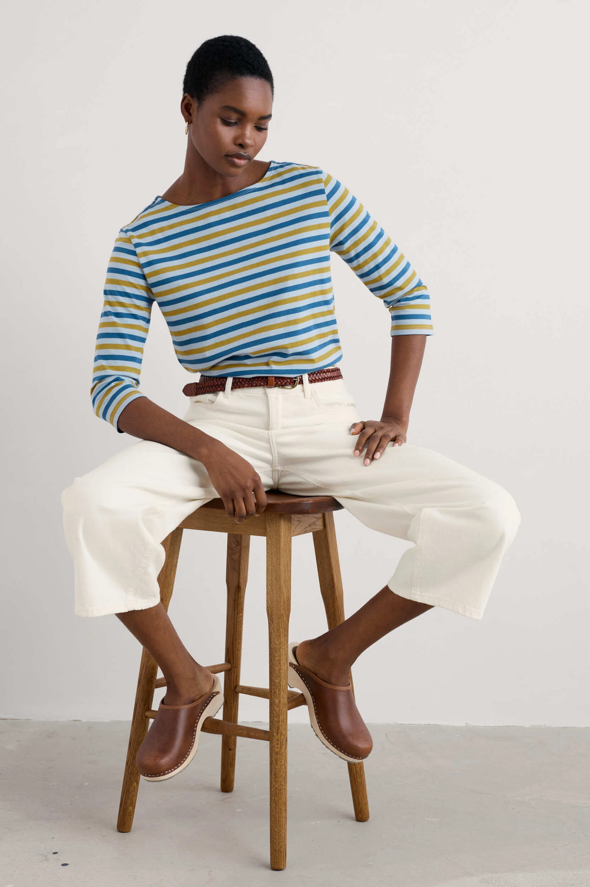 Seasalt Cornwall Sailor Top in Duet Mini Cornish Pear