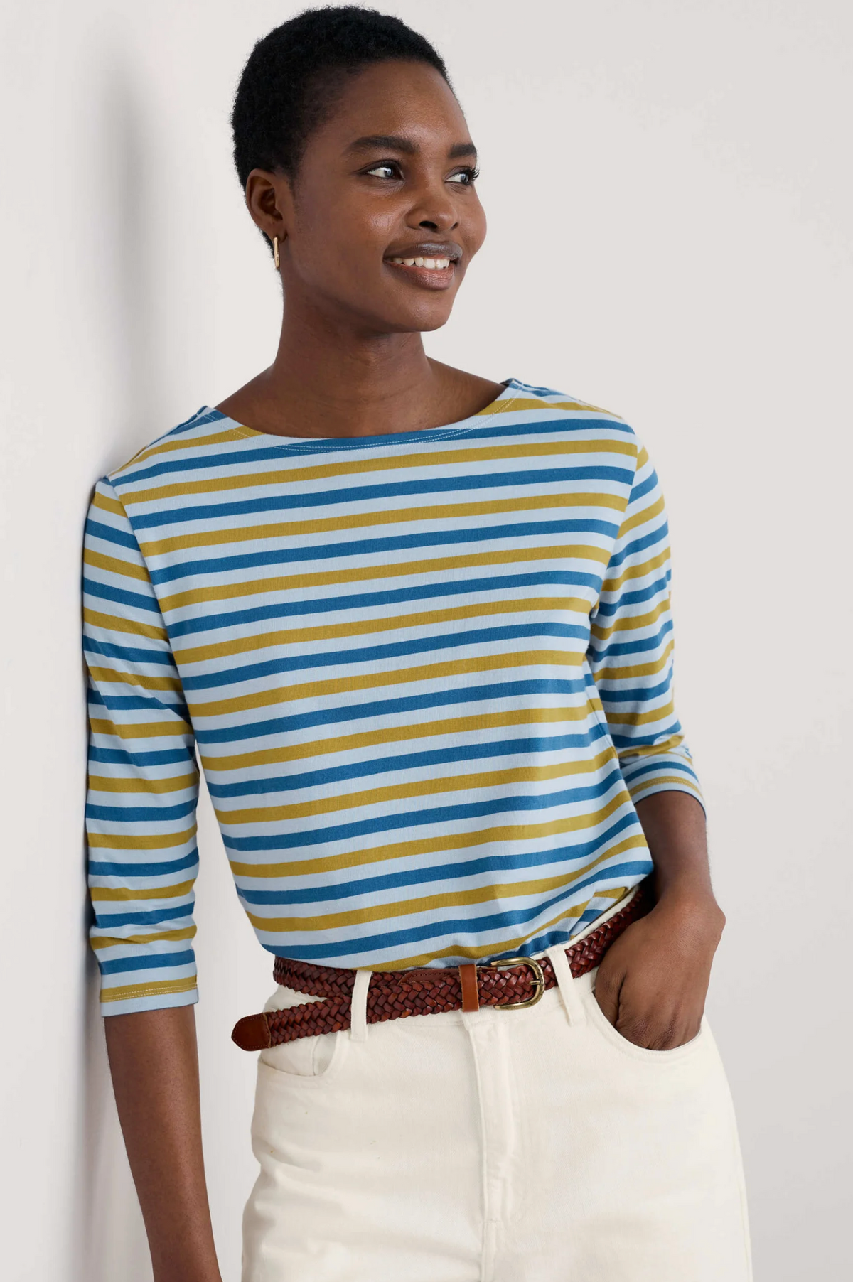 Seasalt Cornwall Sailor Top in Duet Mini Cornish Pear