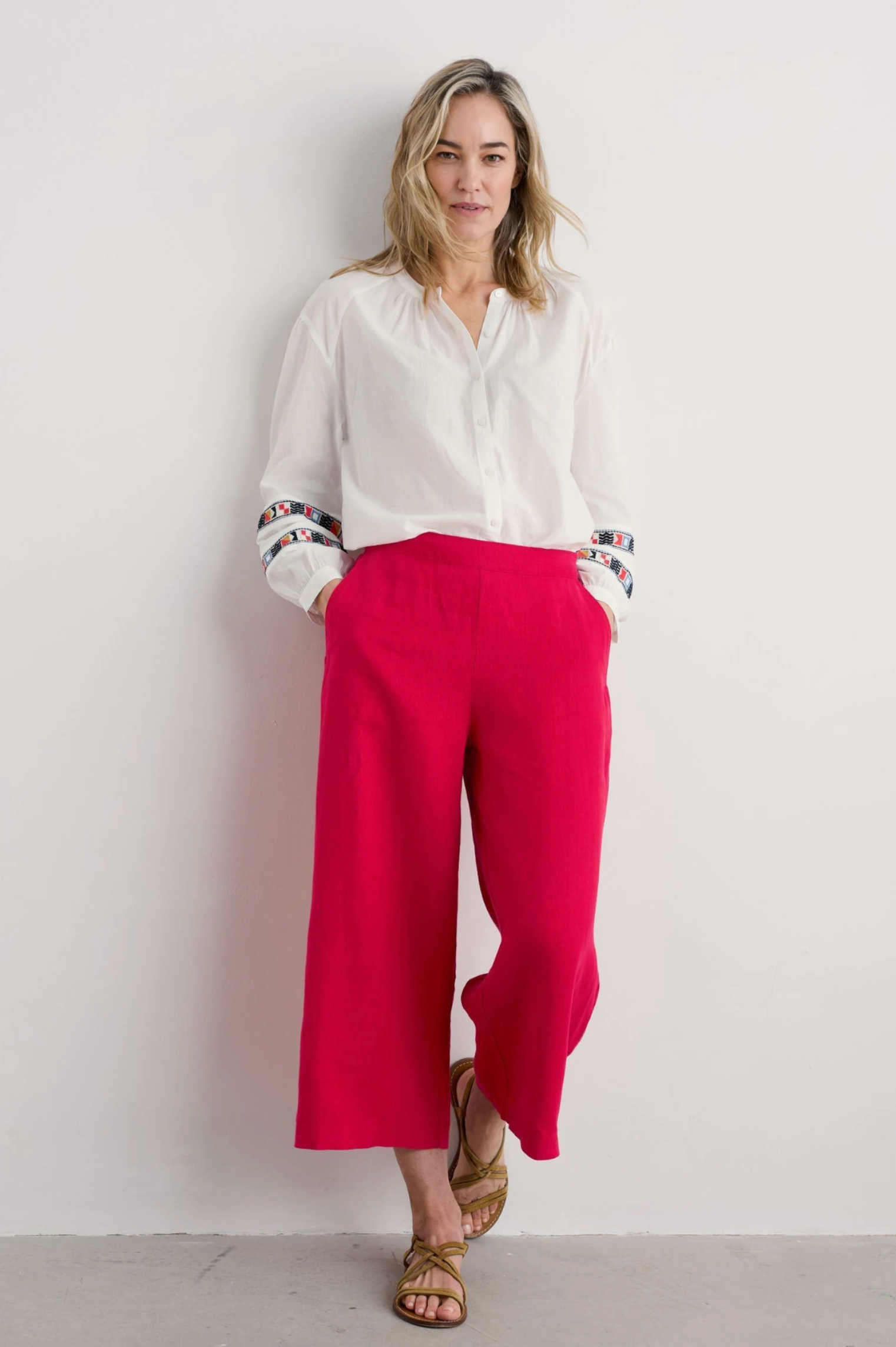 Seasalt Cornwall Merrivale Culottes in Scarlet