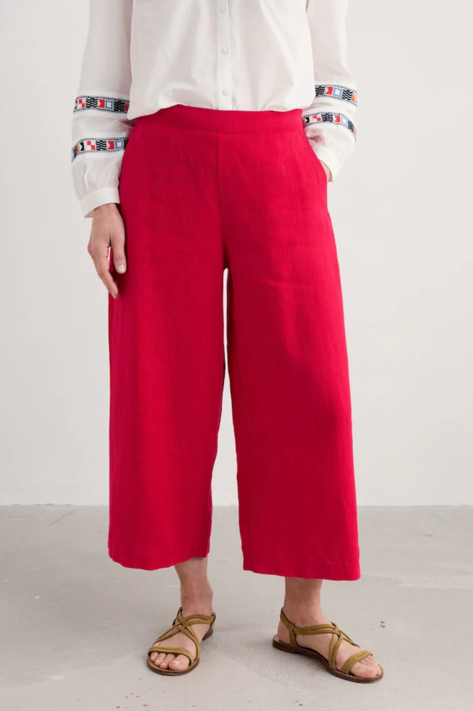 Seasalt Cornwall Merrivale Culottes in Scarlet