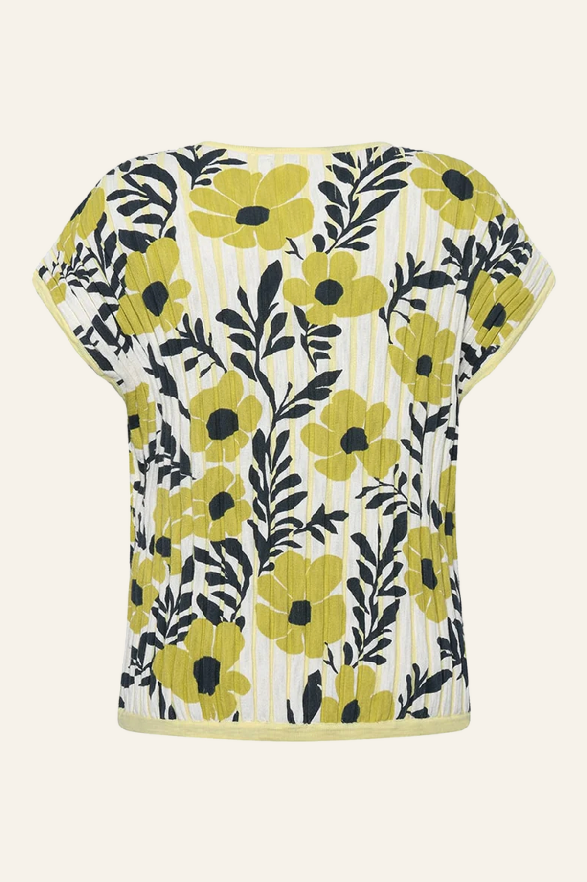 Mansted Denmark Pacific Blooms & Bars Wedge Top in Olive