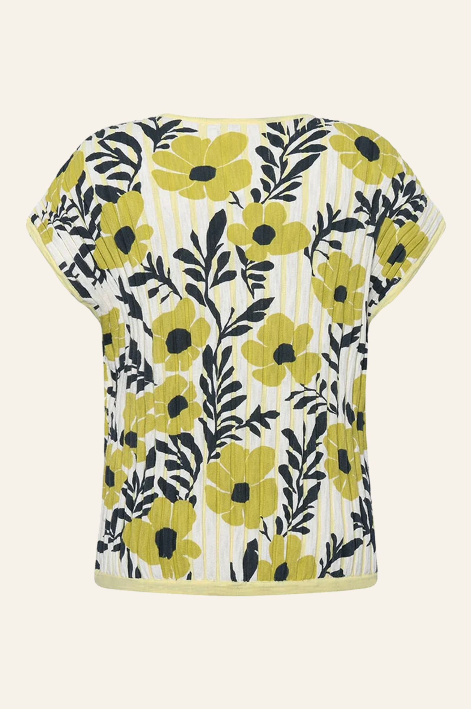 Mansted Denmark Pacific Blooms & Bars Wedge Top in Olive