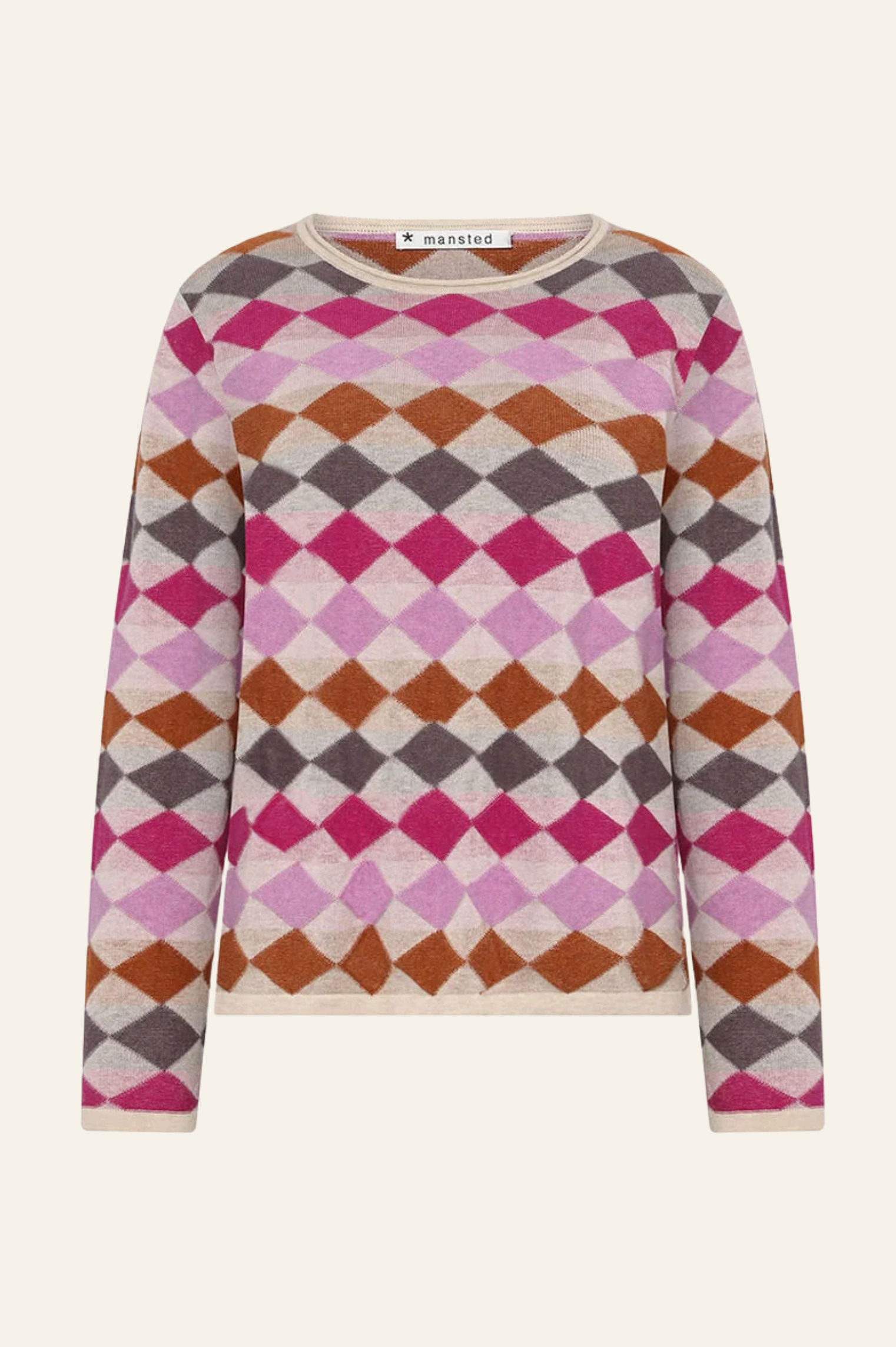 Mansted Denmark Dobbie Diamond Mini Crew in Heather