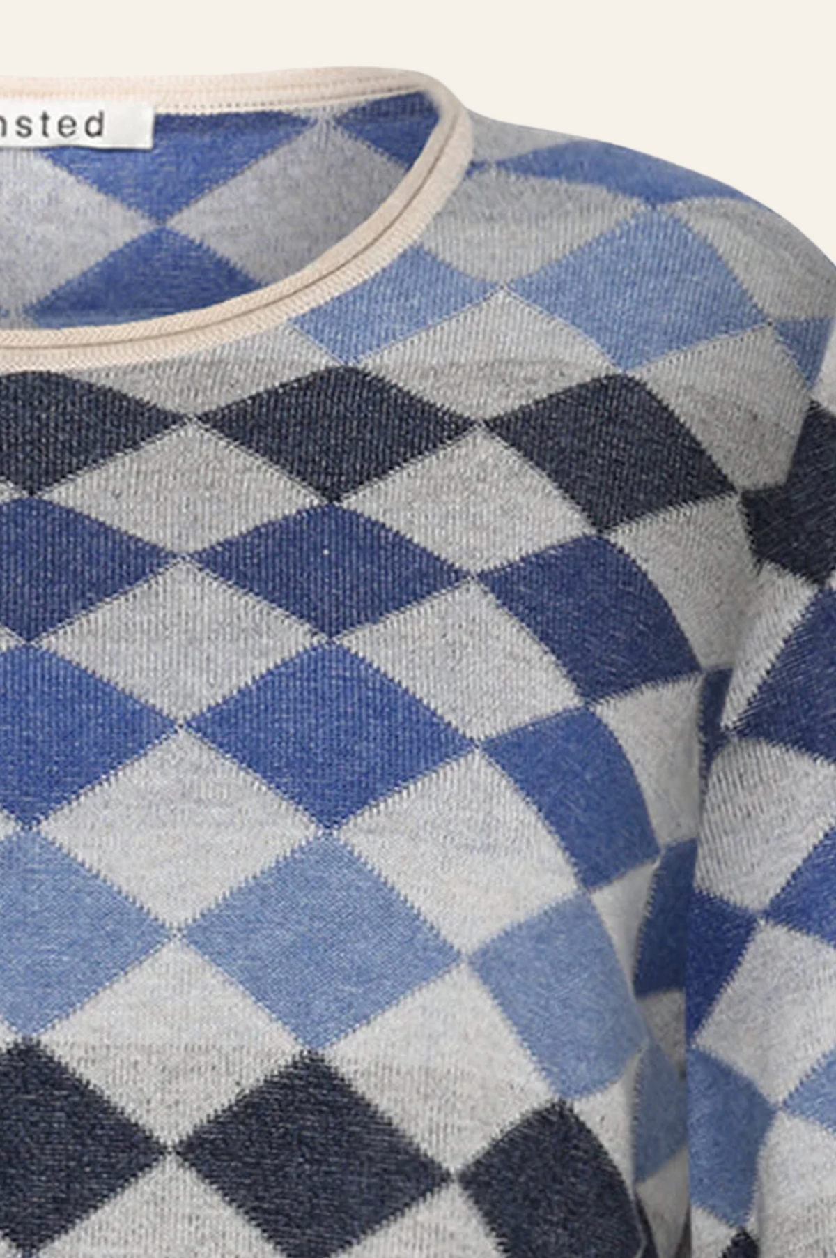 Mansted Denmark Dobbie Diamond Mini Crew in Blue