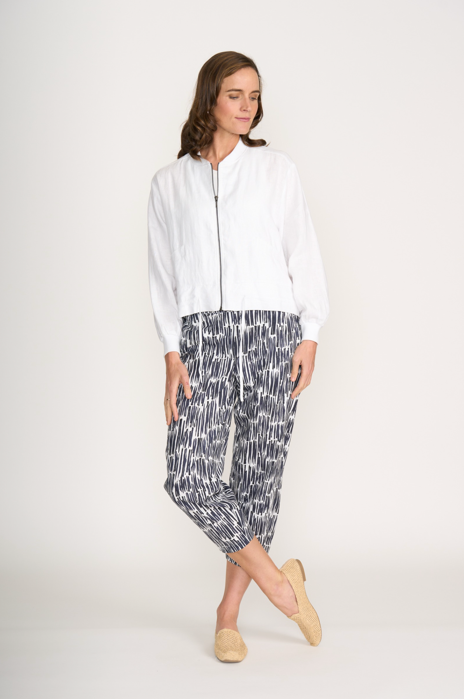 Foil Pump It Up Trapeze Pant in Code Print