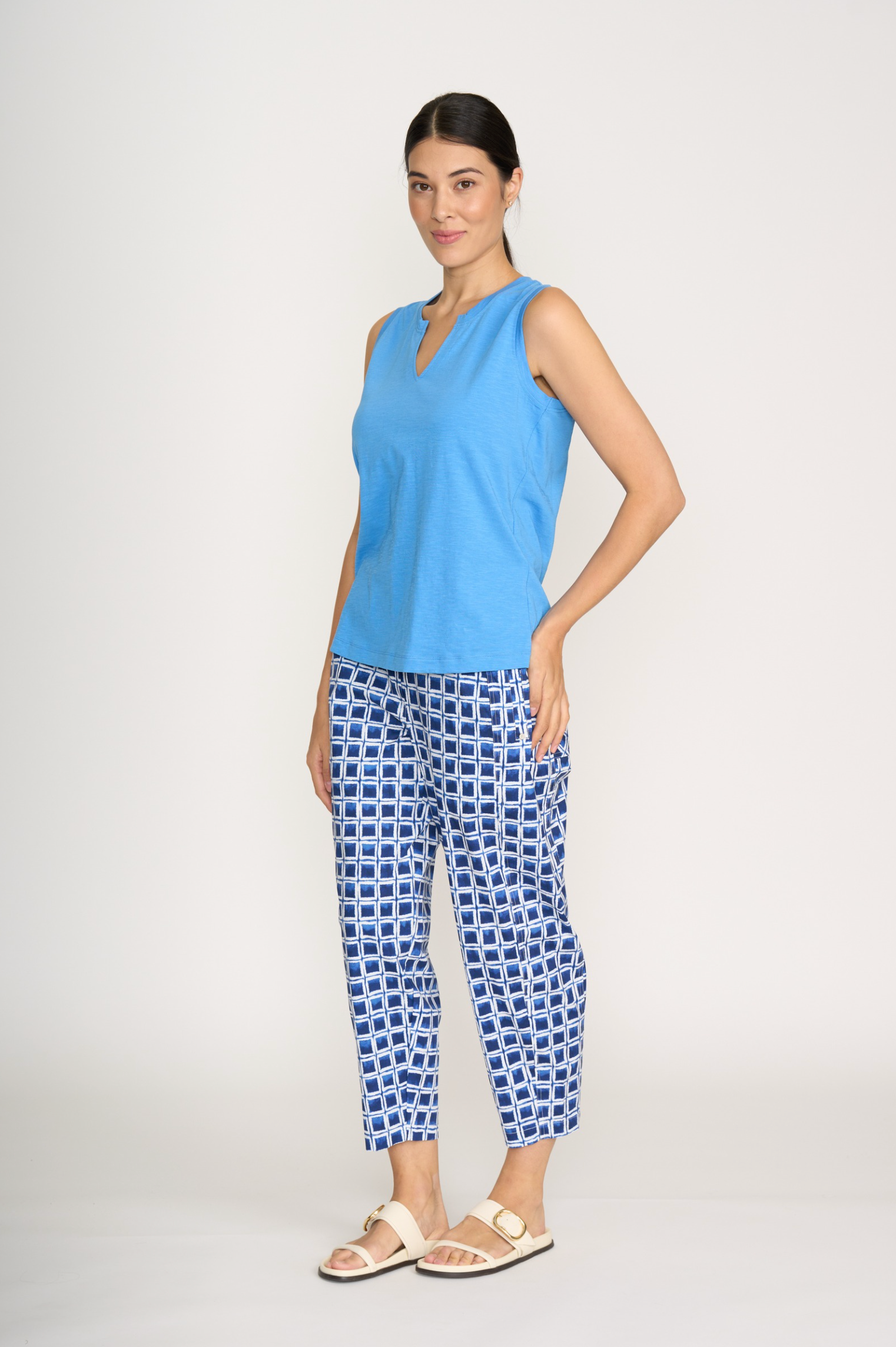 Foil Pump It Up Trapeze Pant in Block Buster Print