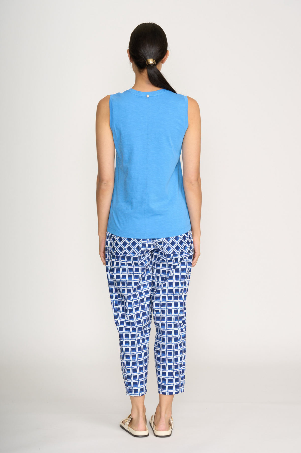 Foil Pump It Up Trapeze Pant in Block Buster Print