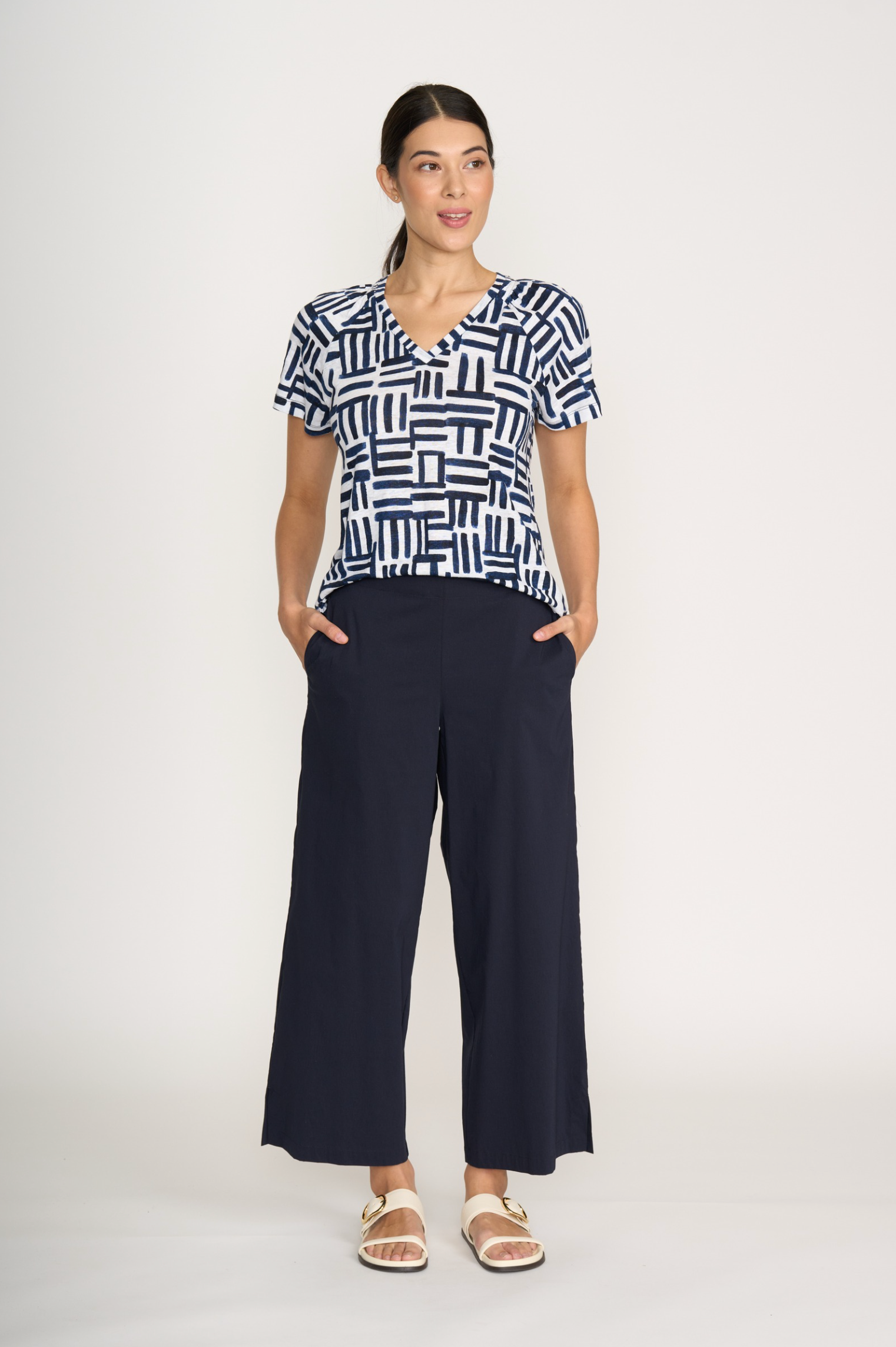 Foil Broad Horizons Trapeze Pant in True Navy