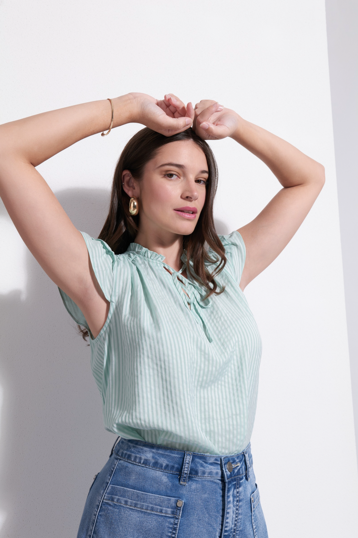 Foil Jean Queen Skirt in Blue Wash