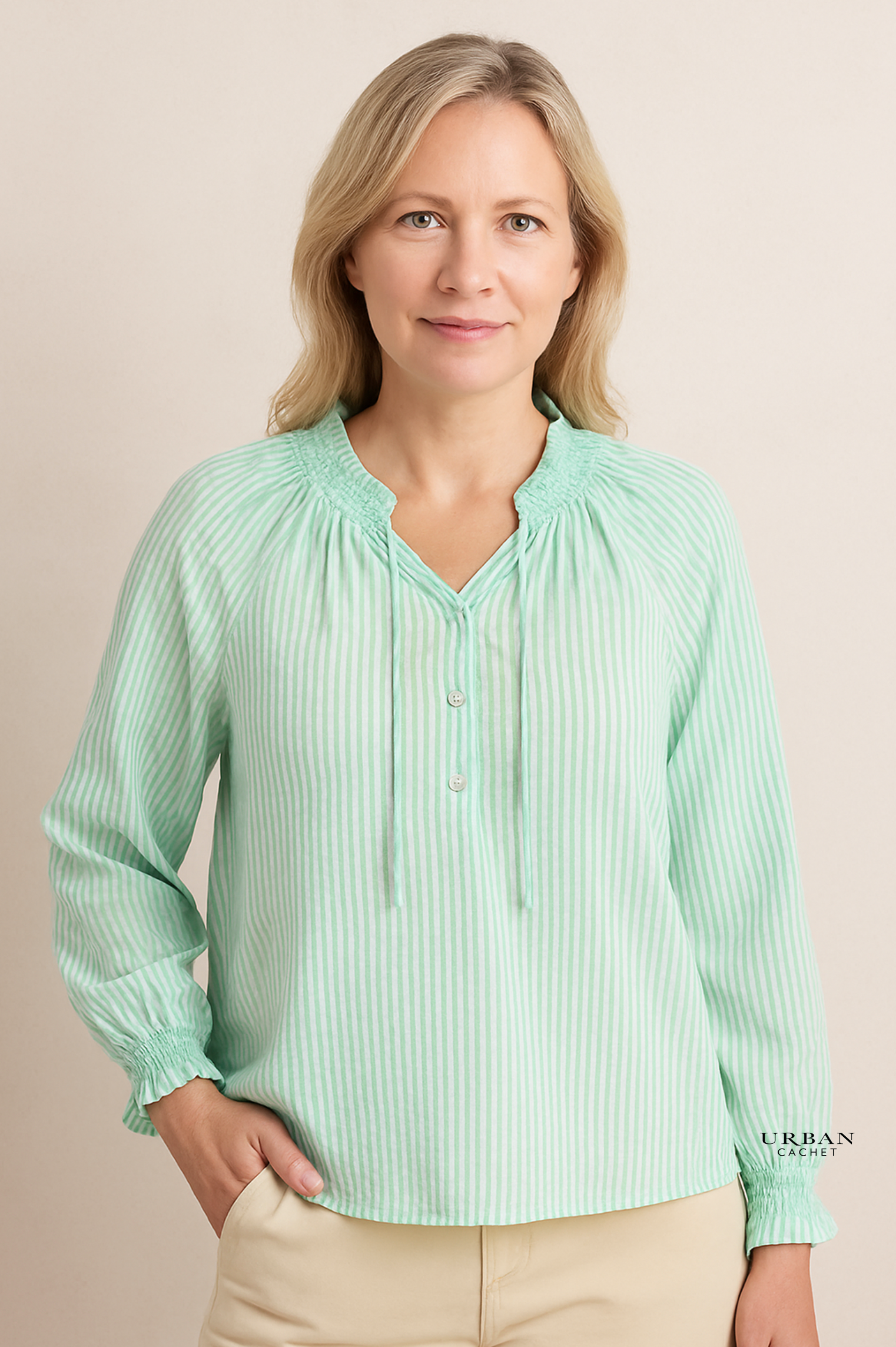 Foil Just Chillin' Top in Ice Mint