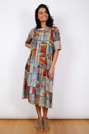 JJ Sisters Studio Mosaic Dress in Urban Mosaic