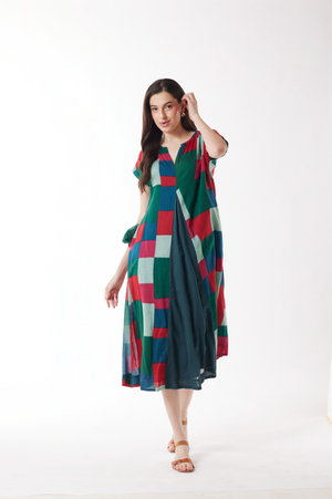 Au Hasard D'un Voyage Arcade Midi Dress in Montmartre Mosaic