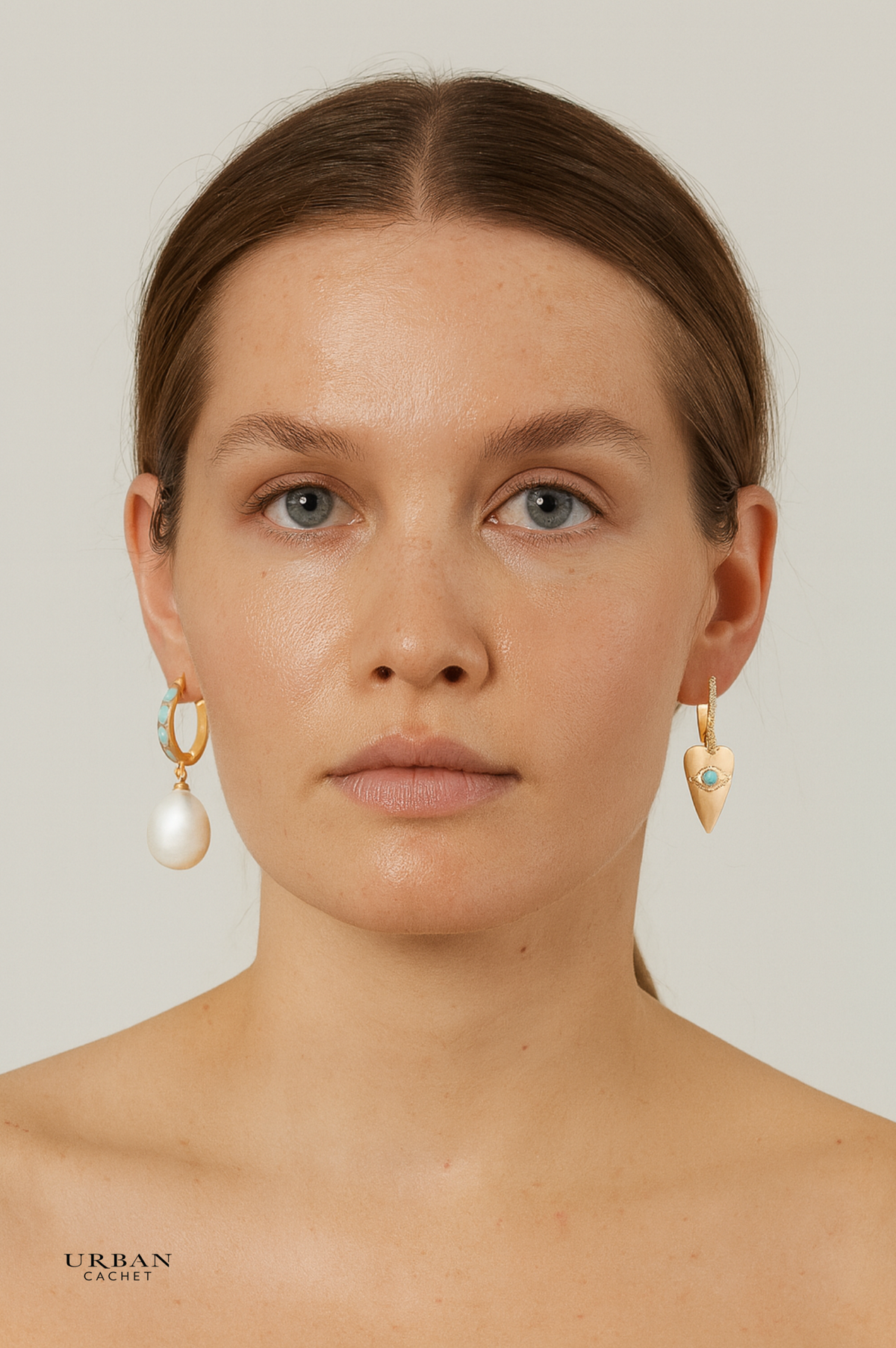 YiSu Design Blue Eye Hoops
