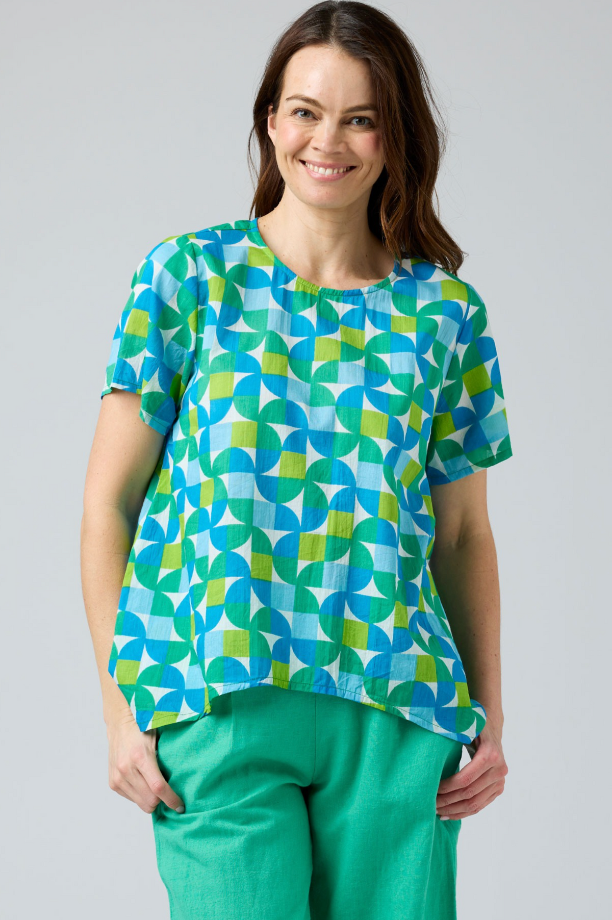 CAKE Zimmi Top in Square Circle