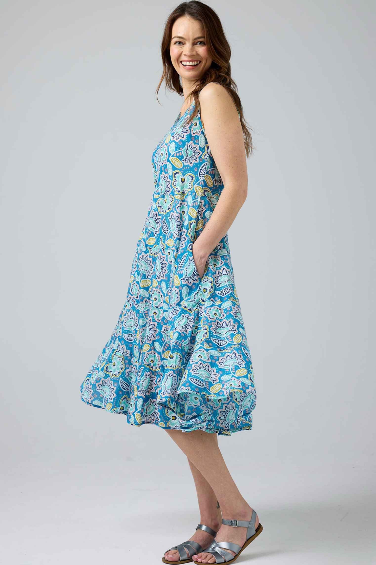 CAKE Illiana Cotton Dress in Folk Flower