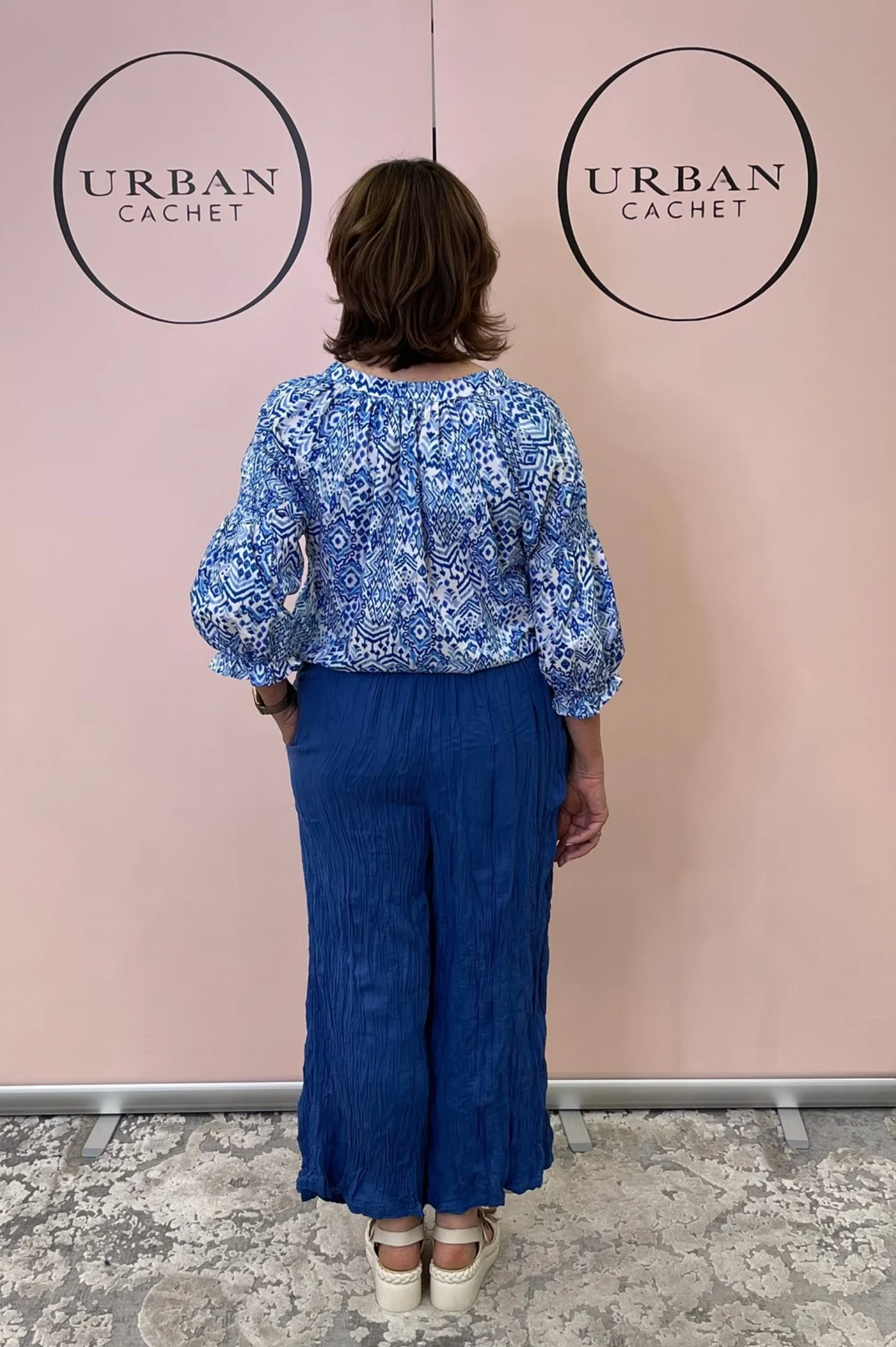 Namastai Wander Wide Leg Pant in Cycladic