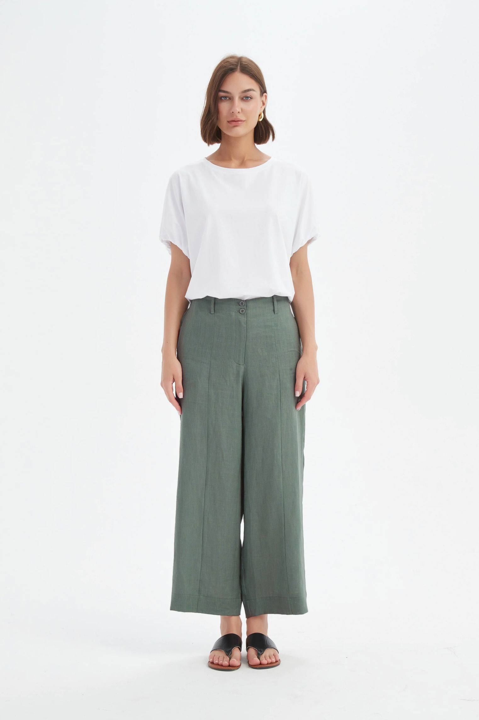 Tirelli Patch Pocket Easy Pant in Petrol