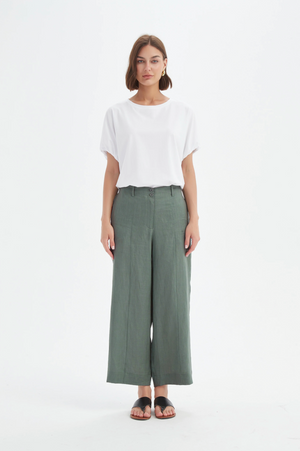 Tirelli Patch Pocket Easy Pant in Petrol