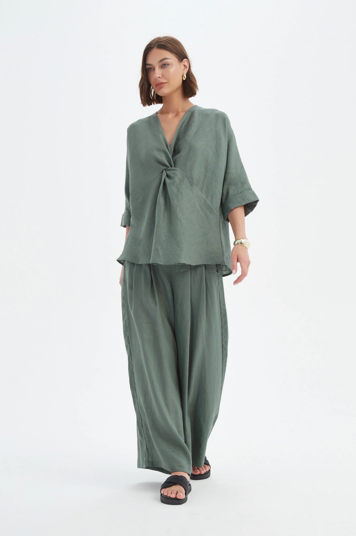 Tirelli Twist Front Top in Petrol