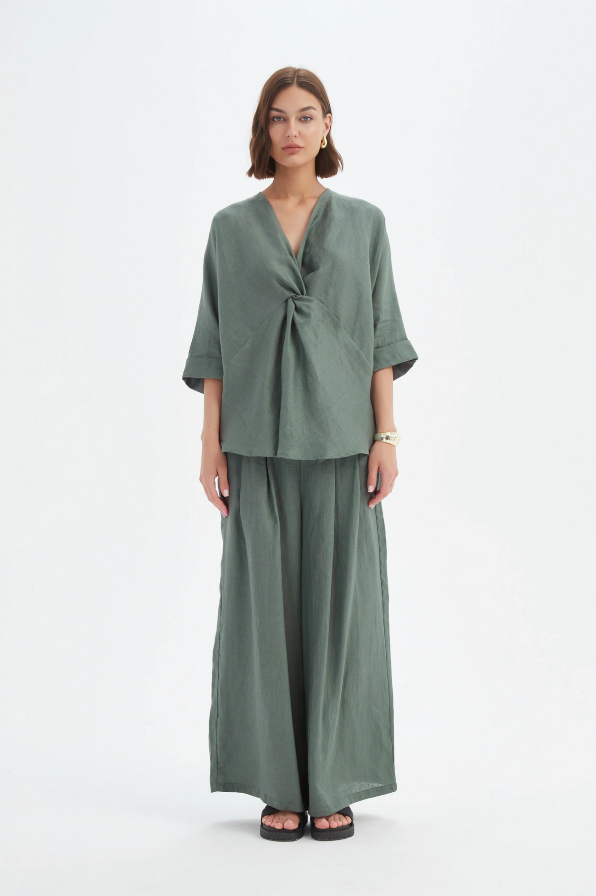 Tirelli Twist Front Top in Petrol