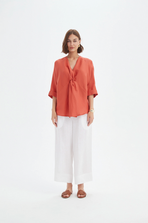 Tirelli Twist Front Top in Rust