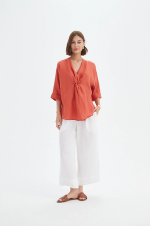 Tirelli Twist Front Top in Rust