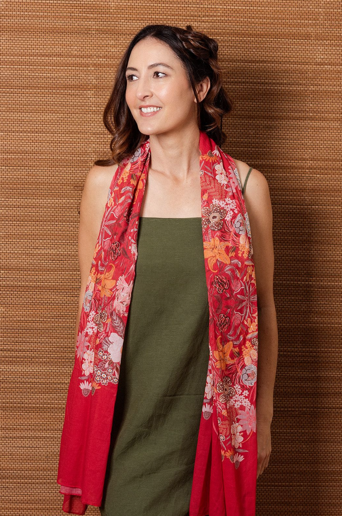 Enhance Accessories Miranda Scarf in Red
