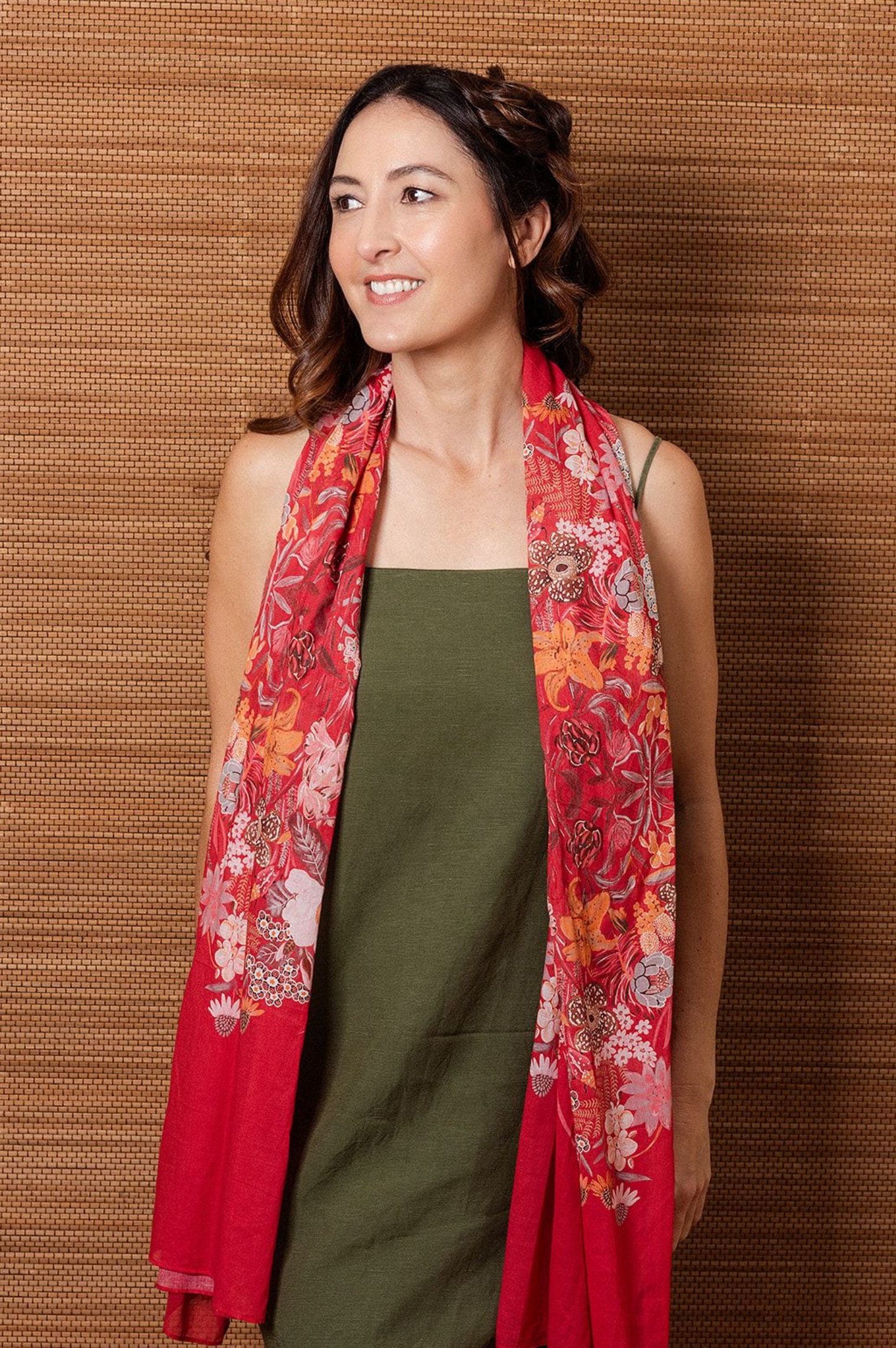 Enhance Accessories Miranda Scarf in Red