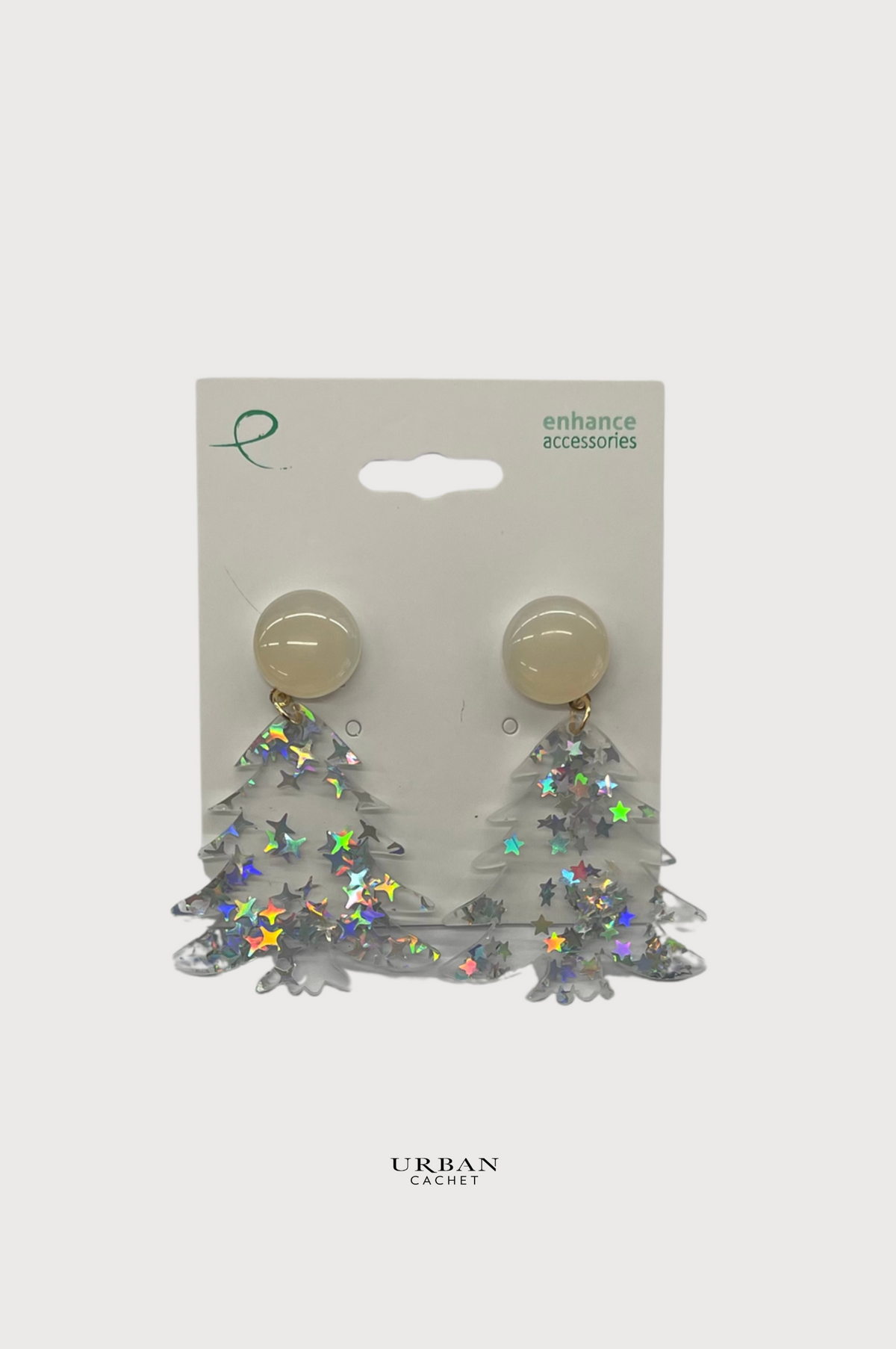 Enhance Accessories Festive Earrings in White