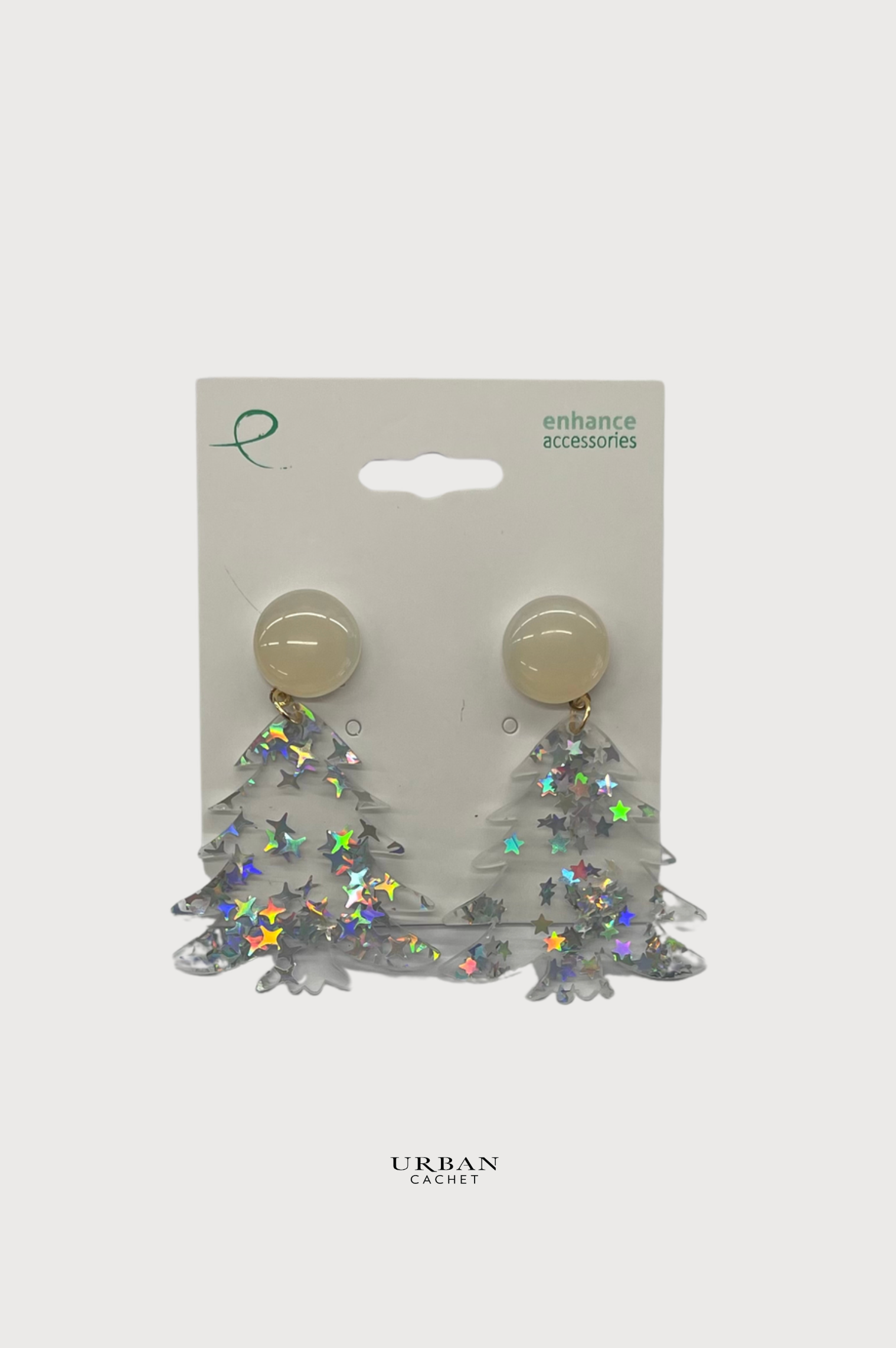 Enhance Accessories Festive Earrings in White