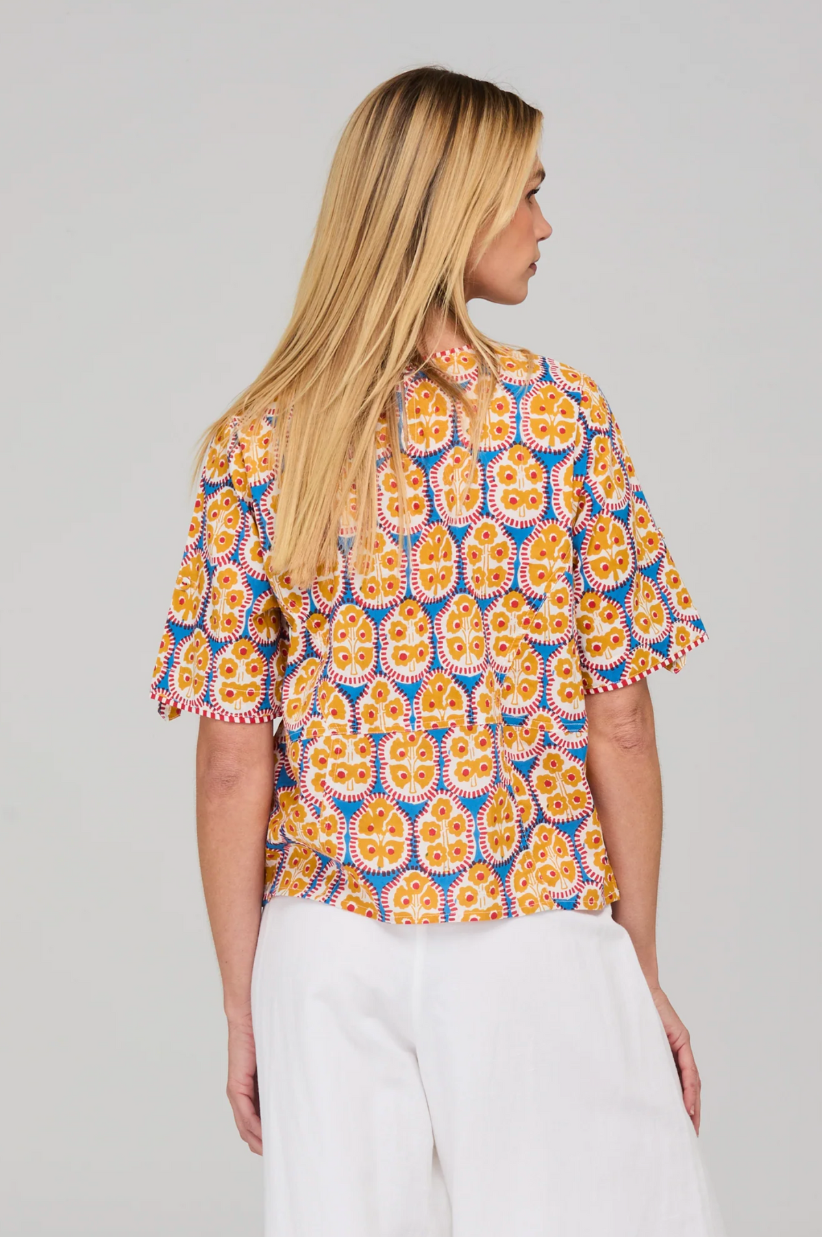 Boom Shankar Guru Top in Emilia Blue